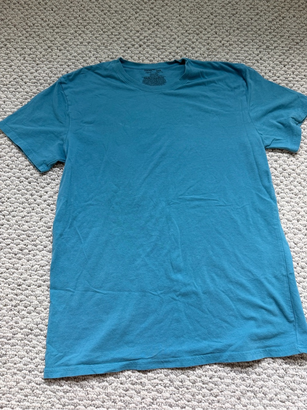 Hanes Teal Crewneck Short Sleeve T-Shirt